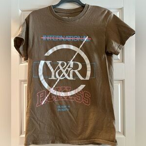 Brown Graphic T-Shirt from PacSun Adult Small